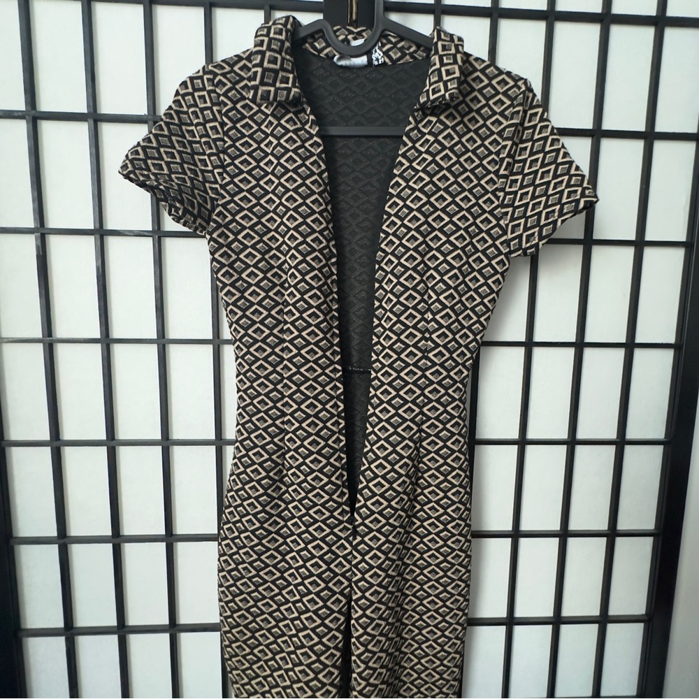 Asos Design Zip Front Patterned Flared Jumpsuit - image 3